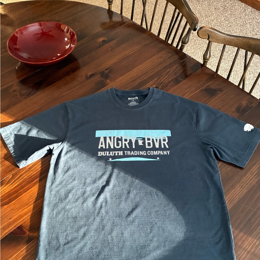 Duluth Trading Co Navy Short‑Sleeve Angry Bvr Graphic Tee